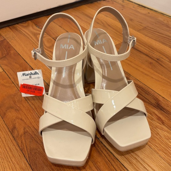 MIA Shoes - MIA Women's Ivory Strappy Heels